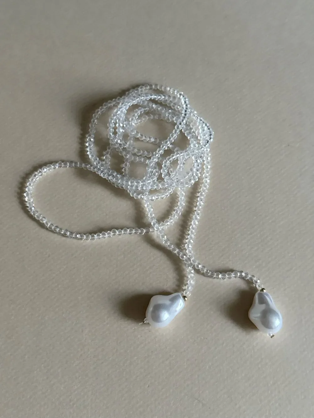 Pearl wrap necklace #2695